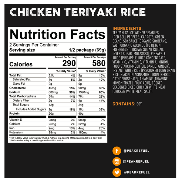 PEAK REFUEL Chicken Teriyaki Rice