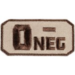 FOX OUTDOOR Patch Medical O Neg (-) 2.5"x 1.25"