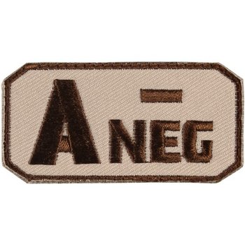 FOX OUTDOOR Medical A Neg ( - ) Patch  2.5"x 1.25"