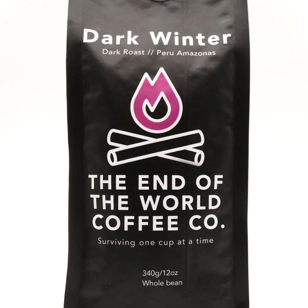 End of The World Coffee Dark Roast DARK WINTER Whole Bean 12oz