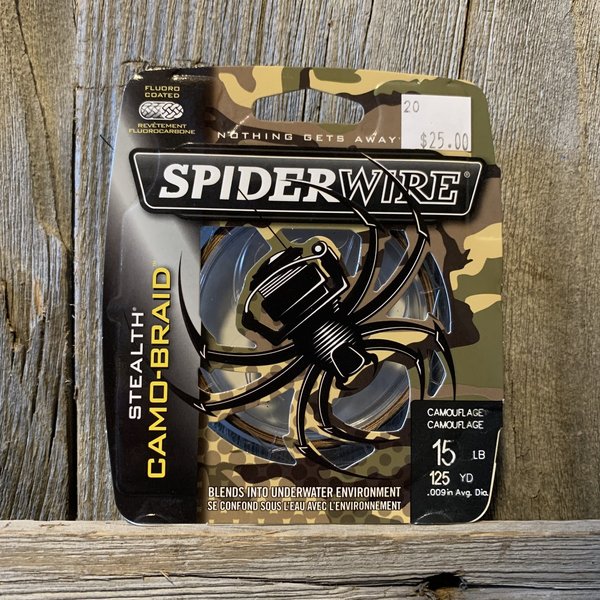 SPIDERWIRE Stealth Braid Line Camo 15 LB 125yd