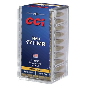 CCI 17 HMR 20gr Small Game FMJ 50ct