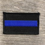 FOX OUTDOOR Patch Thin Blue Line Flag 3.5"x 2"