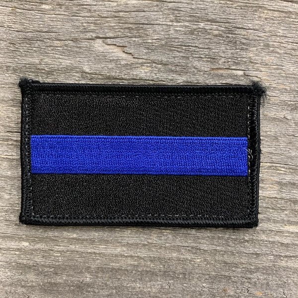 FOX OUTDOOR Patch Thin Blue Line Flag 3.5"x 2"