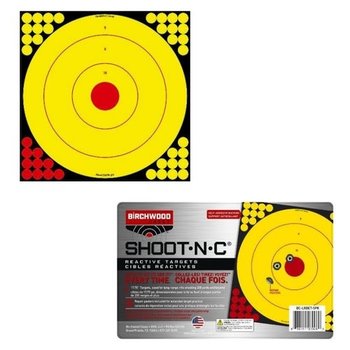 BIRCHWOOD CASEY LONG-RANGE BULLSEYE TARGET YELLOW 5pk