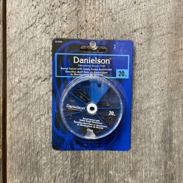 DANIELSON BARREL SWIVEL w/SAFETY SNAP 20ct - Bartons Big Country