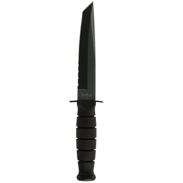 KA-BAR Short Tanto Serrated w/Plastic MOLLE Sheath