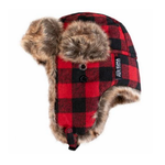 KUMA OUTDOOR GEAR FUR TRAPPER HAT Red Plaid