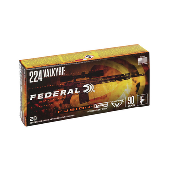 FEDERAL 224 VALKRIE 90gr FUSION SOFT POINT 20ct