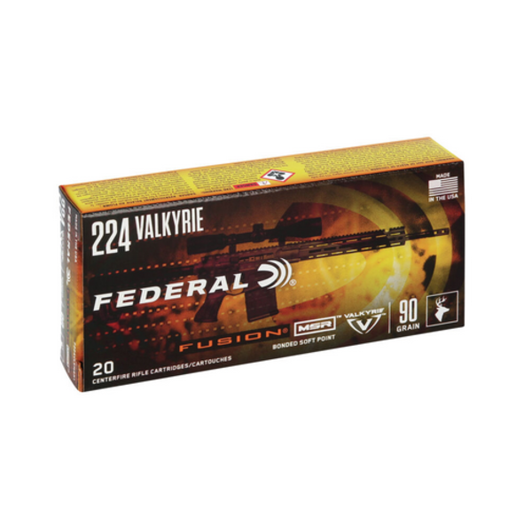 FEDERAL 224 VALKRIE 90gr FUSION SOFT POINT 20ct