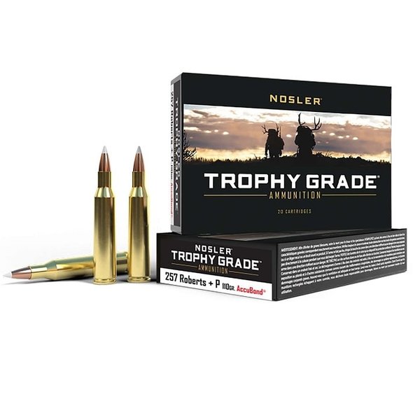 NOSLER 257 ROBERTS +P 110gr ACCUBOND TROPHY GRADE 20ct