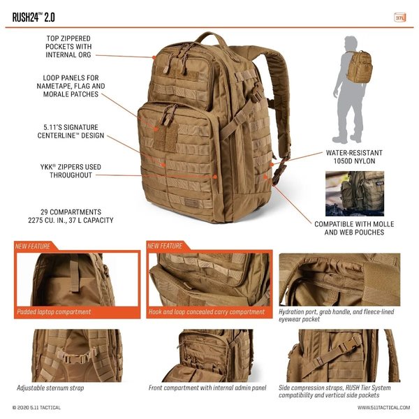 5.11 TACTICAL RUSH 24 2.0 BACKPACK