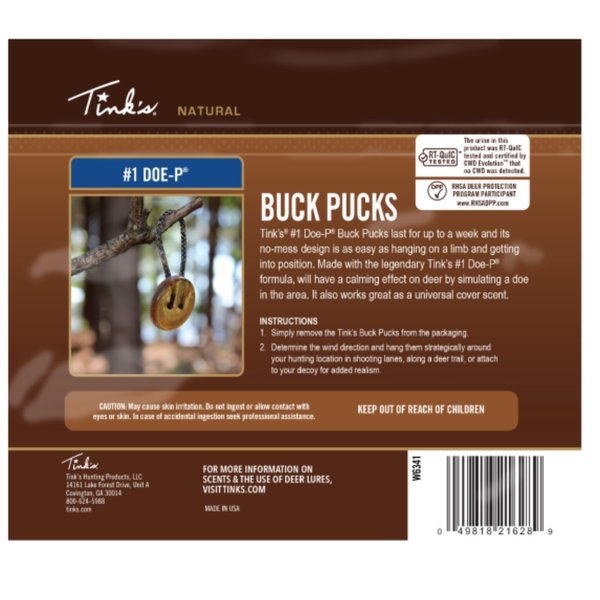 TINK'S #1 Doe-P Calming Buck Pucks 3 Pack