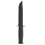 KA-BAR Full Size Straight w/Leather Sheath Black