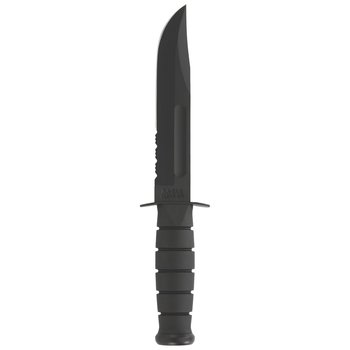 KA-BAR Full Size Serrated w/Leather Sheath Black