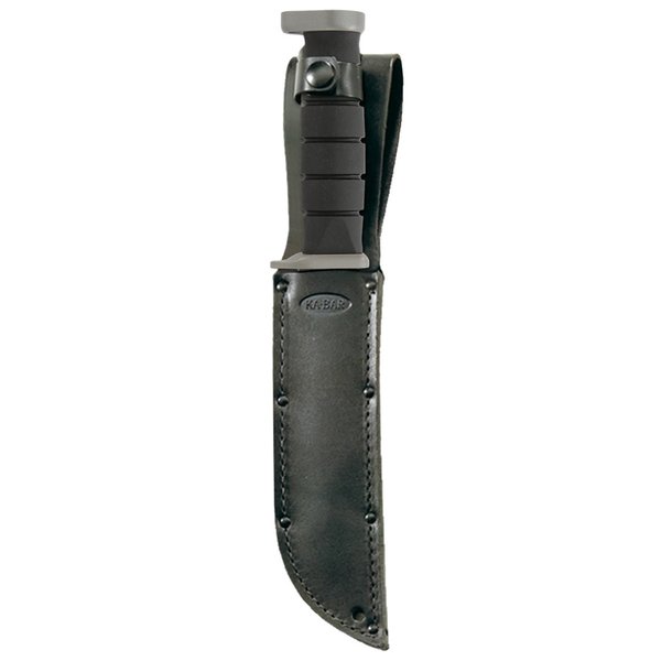 KA-BAR Full Size Serrated w/Leather Sheath Black
