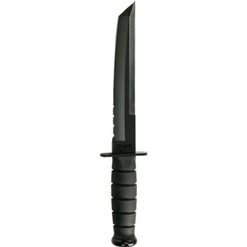 KA-BAR Tanto Half Serrated w/Plastic MOLLE Sheath