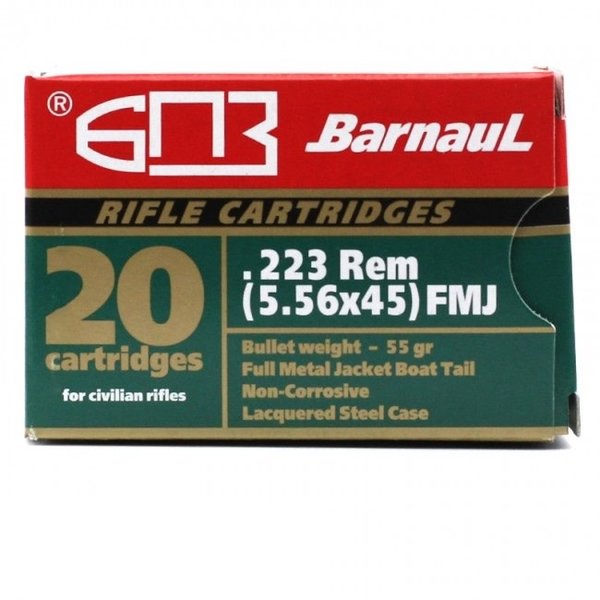 BARNAUL 223 Rem/5.56x45 55gr FMJ 20ct
