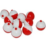 ANGLER SNAP-ON PLASTIC FLOATS Red/White 12PK