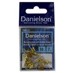 DANIELSON BARREL SWIVEL w/SAFETY SNAP SINGLE BAG BRASS 7 pc