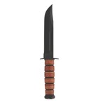 KA-BAR USMC BROWN STRAIGHT EDGE