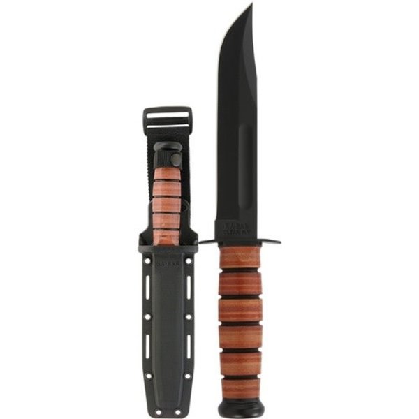 KA-BAR USMC BROWN STRAIGHT EDGE