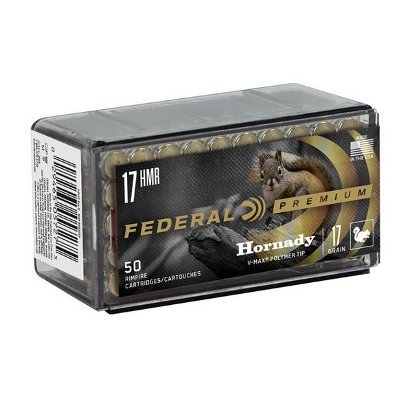 FEDERAL 17 HMR 17gr VMAX POLYMER TIP PREMIUM 50ct