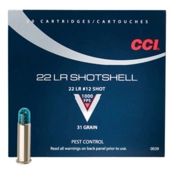 CCI 22 EX LR 31gr SHOTSHELL #12 20ct