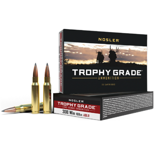 NOSLER 308 WIN 168gr ABLR TROPHY GRADE 20ct