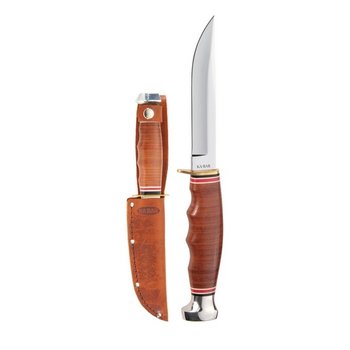 KA-BAR Hunter Knife w/Leather Sheath