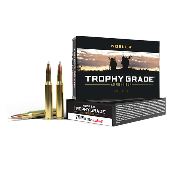 NOSLER 270 WIN 130gr ACCUBOND TROPHY GRADE 20ct