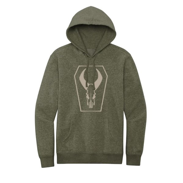 BADLANDS SKULL HOODIE Army Heather