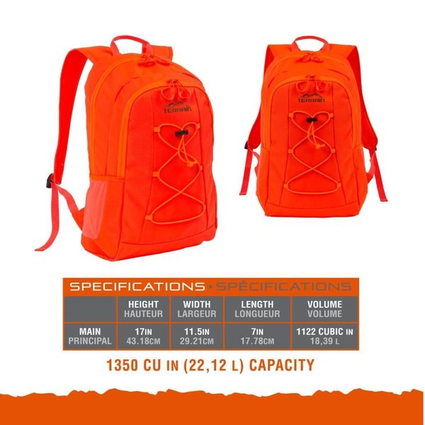 ALLEN Terrain Tundra Camping Backpack Blaze Orange