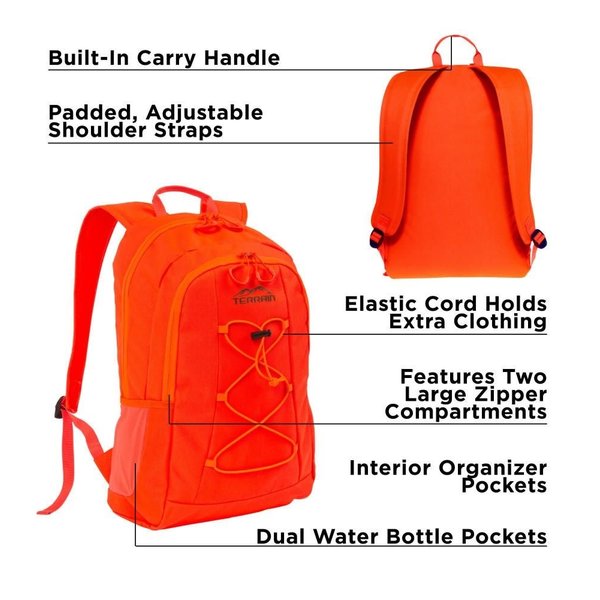 ALLEN Terrain Tundra Camping Backpack Blaze Orange