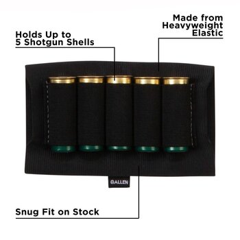 ALLEN Shotgun Shell Buttstock Holder Black