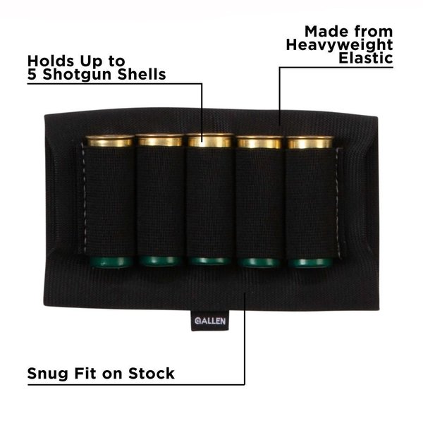 ALLEN SHOTGUN SHELL BUTTSTOCK HOLDER Black