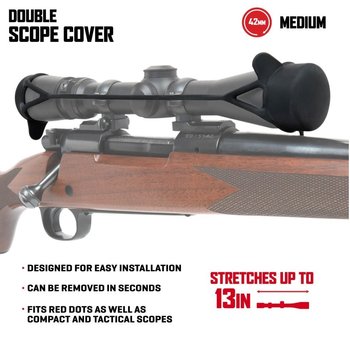 ALLEN Stretchable Scope Double Cover Scopes up to 50mm Small Black