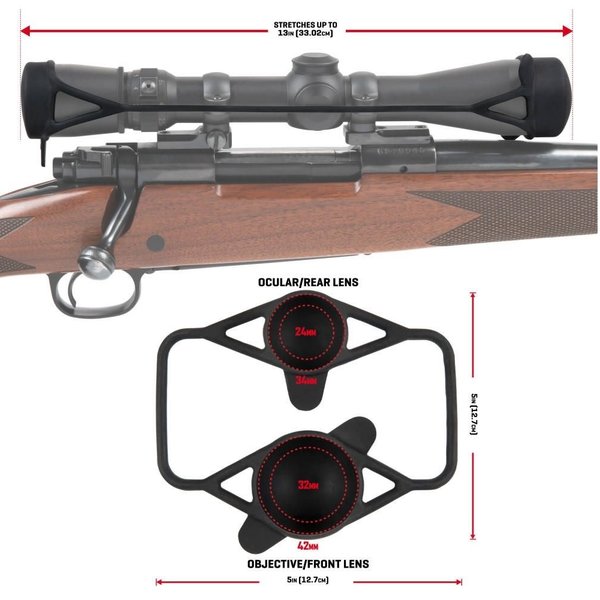 ALLEN Stretchable Scope Double Cover Scopes up to 50mm Small Black