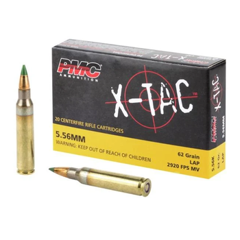 PMC X-TAC 5.56mm 62gr GREEN TIP 20ct