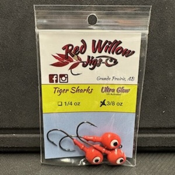 RED WILLOW JIGS Tiger Sharks Ultra Glow 3/8 oz