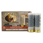 LIGHTFIELD WILDLIFE CONTROL 12ga 2-3/4" RUBBER BUCKSHOT CWRB-410