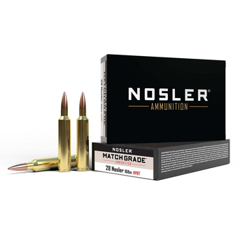 NOSLER 28 Nosler 168gr Custom Competition Match Grade Tip HPBT 20ct