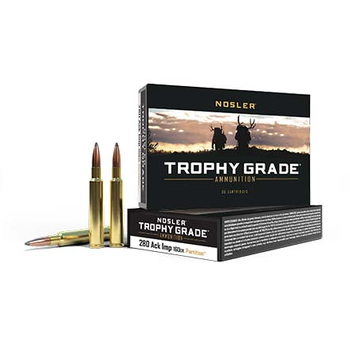 NOSLER 280 Ackley Imp 160gr Partition Trophy Grade 20ct