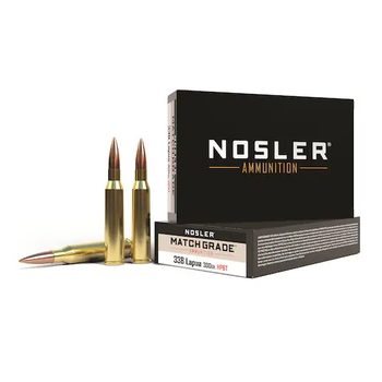 NOSLER 338 LAPUA 300gr HPBT MATCH CUSTOM 20ct