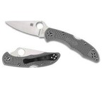 SPYDERCO DELICA 4 LIGHTWEIGHT PLAIN EDGE Gray Flat Ground