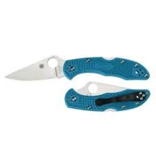 SPYDERCO Delica 4 Lightweight Plainedge Blue Flat Ground