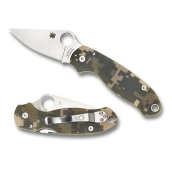 SPYDERCO PARA 3 Camo G-10 Plainedge