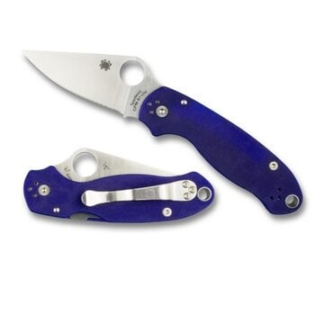 SPYDERCO PARA 3 Dark Blue G-10 CPM S110V Plainedge