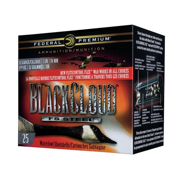 FEDERAL 12ga 3" 1-1/8oz BB BLACK CLOUD 25ct