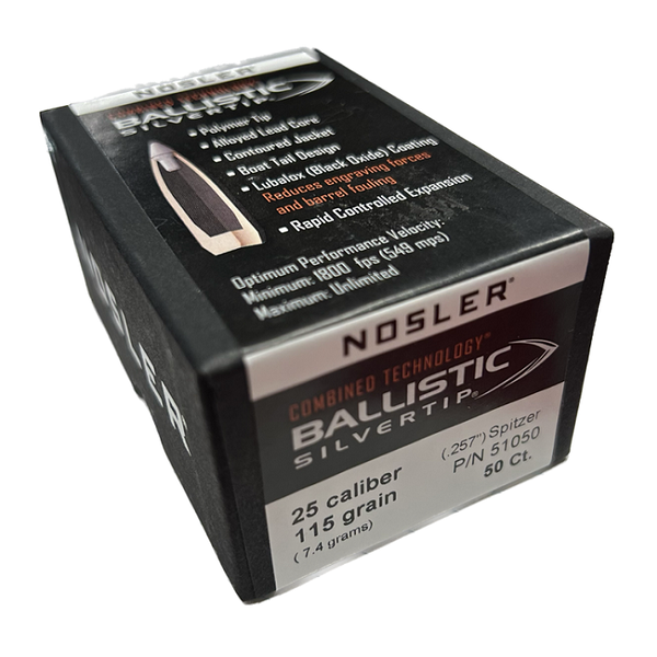 NOSLER BULLETS Ballistic Silver Tip 50ct